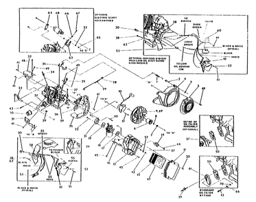 Engine Trim Parts Diagram and Parts List for 9860-0-1N166  Briggs and Stratton Generator